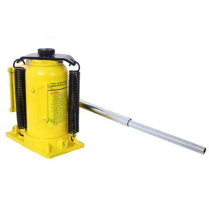 Air Hydraulic Bottle Jack, 20 Ton/44029 LBS All Welded Bottle Jack, 10.2-19.7 inch Lifting Range, Manual Handle and Air Pump, for Car, Pickup, Truck, RV, Auto Repair, Industrial Engineering,Yellow image 7