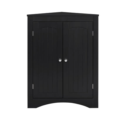 sideboard cabinet,corner cabinet,Bathroom Floor Corner Cabinet with Doors and Shelves, Kitchen, Living Room,Free Standing Storage Cabinet for Bathroom image 4