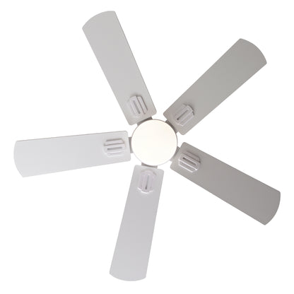 42-inch Ceiling Fan with Light and Remote Control, Low Profile Modern Ceiling Fan for Bedroom, 5 Blades with Dual White & Natural Wood Finish, Dimmable LED Light, Reversible 6-Speed Motor image 7