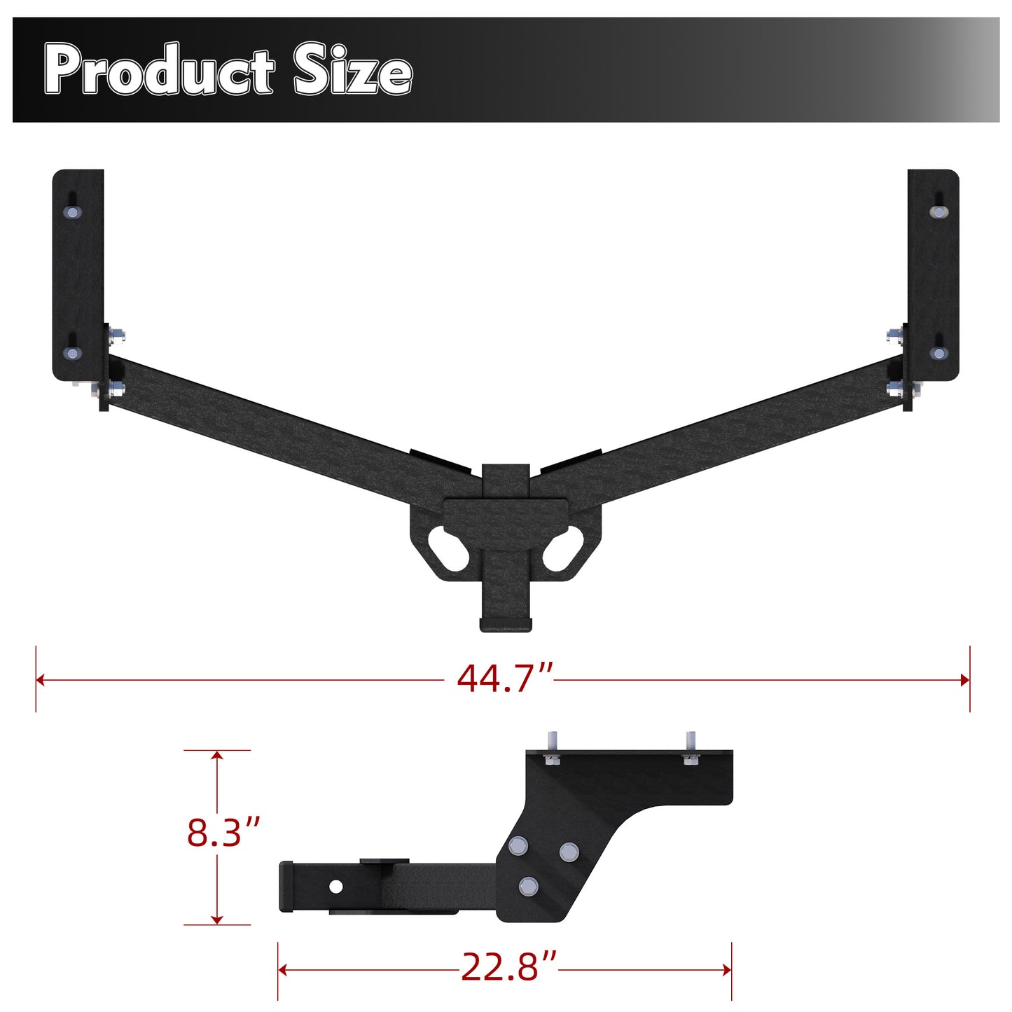 Heavy Duty Carbon Steel Class 3 Trailer Hitch 2 " Receiver Fit For 2006–2018 Toyota RAV4 675 ibs Tongue Weight 4500 lbs WD Capacity image 2