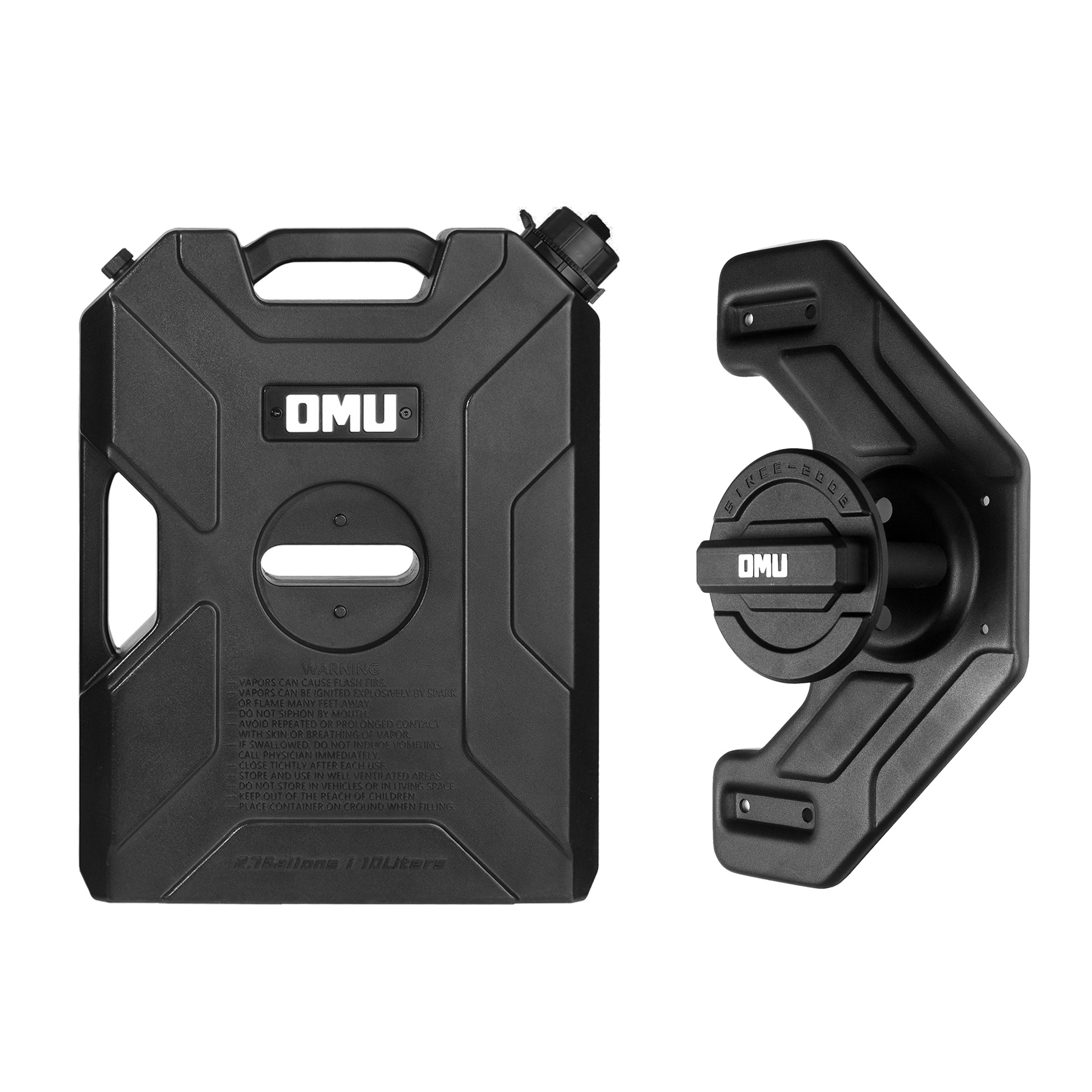 OMU 2.64 Gallon/10L Door Hinge Gasoline Container and Mount Set Compatible with 2007-2026 Jeep wrangler JK JL JT, Gasoline Pack Mount Backing Plate with Snapin Spout Backup Petrol Water Storage Can image 6