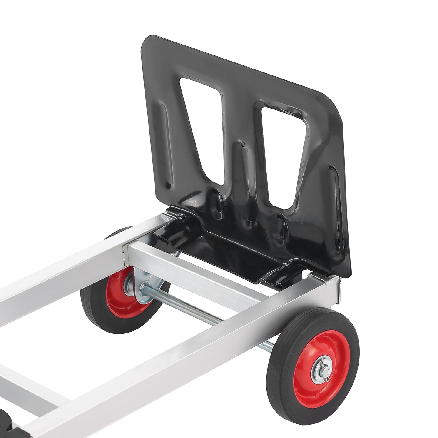 Aluminum Folding Hand Truck, 2 in 1 Design 400 lbs Capacity, Heavy Duty Industrial Collapsible cart, Dolly Cart with Rubber Wheels for Transport and Moving in Warehouse, Supermarket, Garden image 6