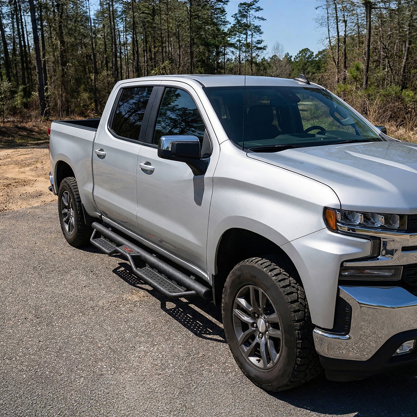 Two Stairs Running Board Compatible with 2007-2018 Chevy Silverado GMC Sierra 1500; 2007-2019 2500 HD 3500HD; 2019 LD/Limited Crew Cab Drop Step Side Step Nerf Bars image 9