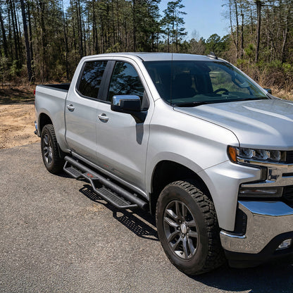 Two Stairs Running Board Compatible with 2007-2018 Chevy Silverado GMC Sierra 1500; 2007-2019 2500 HD 3500HD; 2019 LD/Limited Crew Cab Drop Step Side Step Nerf Bars image 9