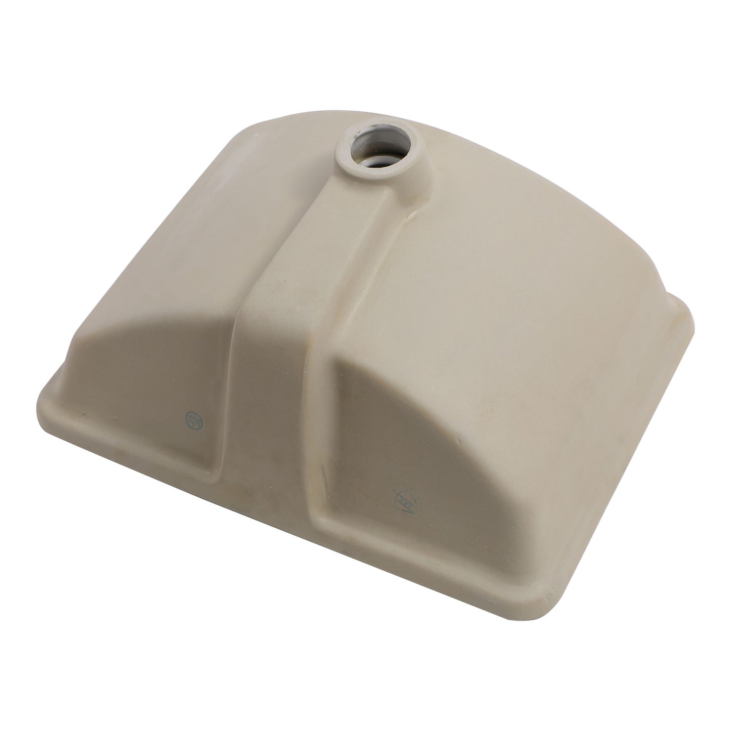 18.5"x14" White Ceramic Rectangular Undermount Bathroom Sink with Overflow image 5