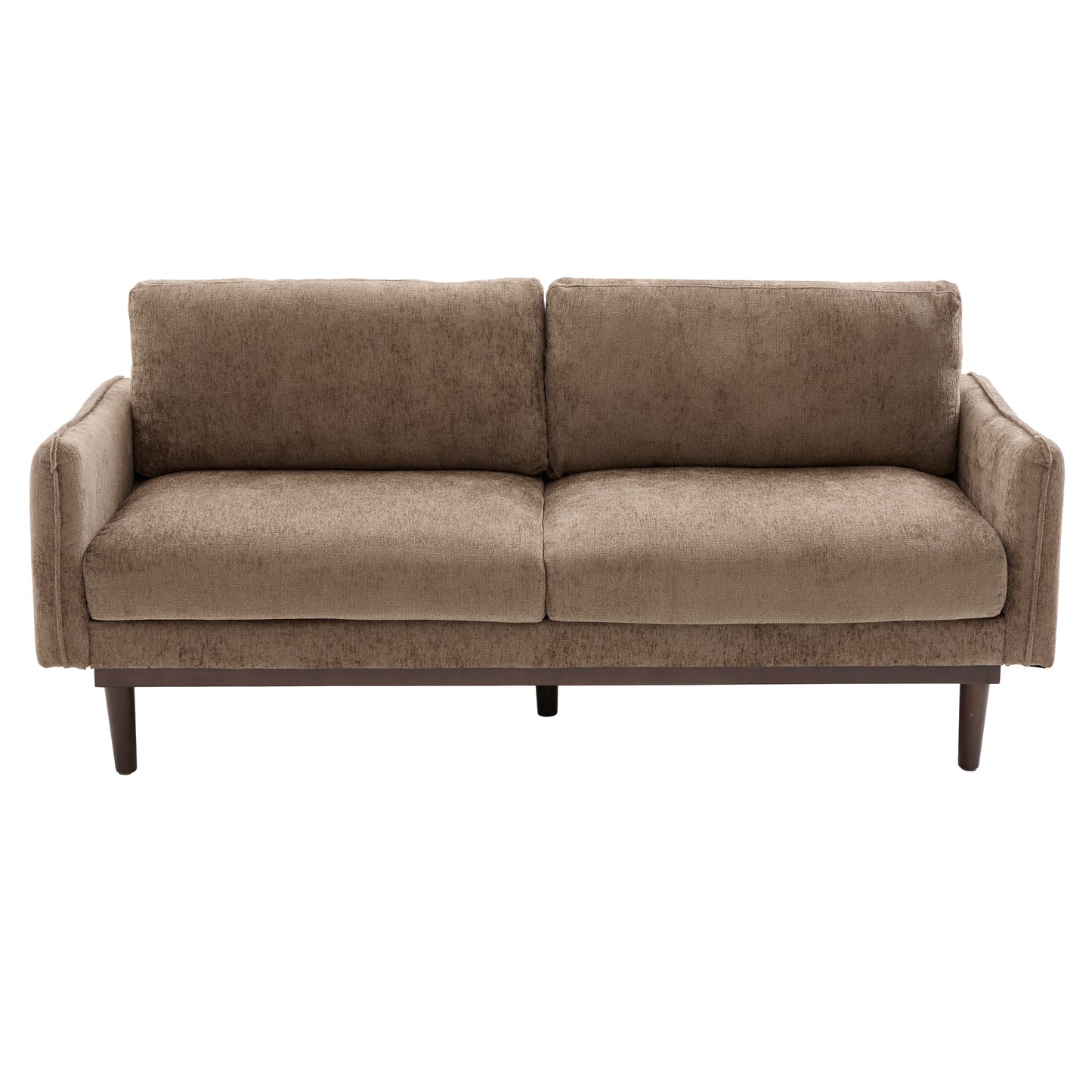 Modern Style Loveseat Sofa 75.75" Sofa Couch 2-seater Sofa with Spacious Seating Area for Living Room, Brown image 10
