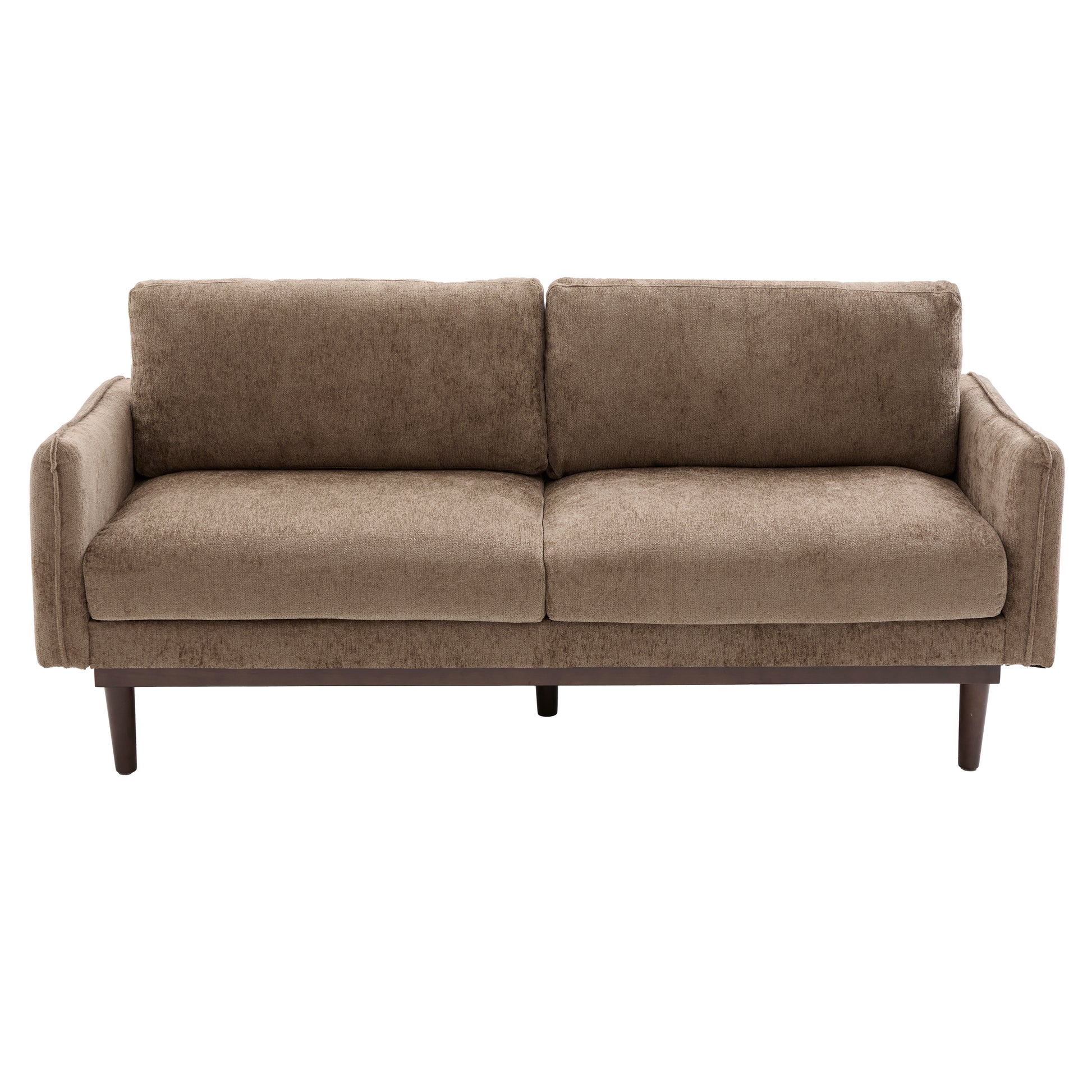 Modern Style Loveseat Sofa 75.75" Sofa Couch 2-seater Sofa with Spacious Seating Area for Living Room, Brown image 10