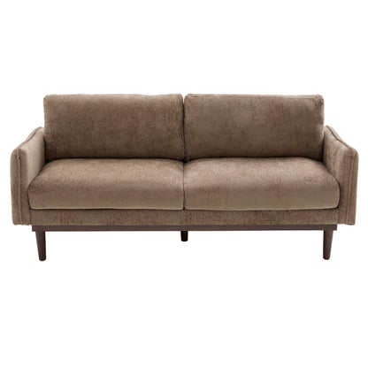 Modern Style Loveseat Sofa 75.75" Sofa Couch 2-seater Sofa with Spacious Seating Area for Living Room, Brown image 10