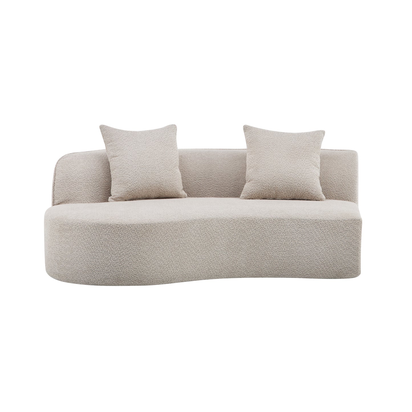 126" Curved Sectional Sofa (Almond-D28 Full Foam) image 11
