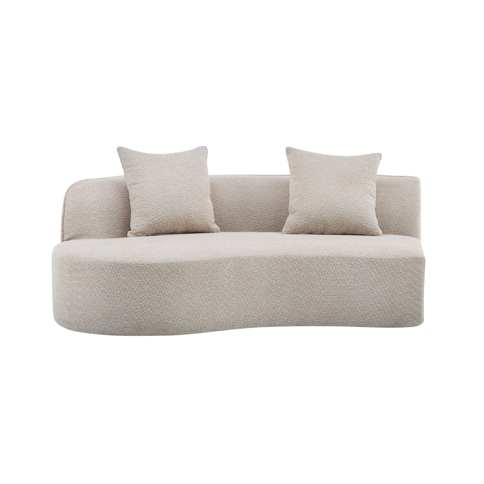 126" Curved Sectional Sofa (Almond-D28 Full Foam) image 11