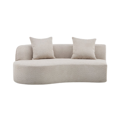 126" Curved Sectional Sofa (Almond-D28 Full Foam) image 11