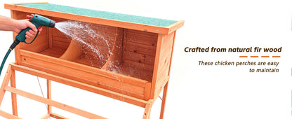 3-in-1 Nesting Boxes for Chickens with Perch and Swing- Wooden Chicken Nesting Box for Poultry 3 Compartments Laying Eggs Nest Box for Chickens, Hens, Ducks image 2