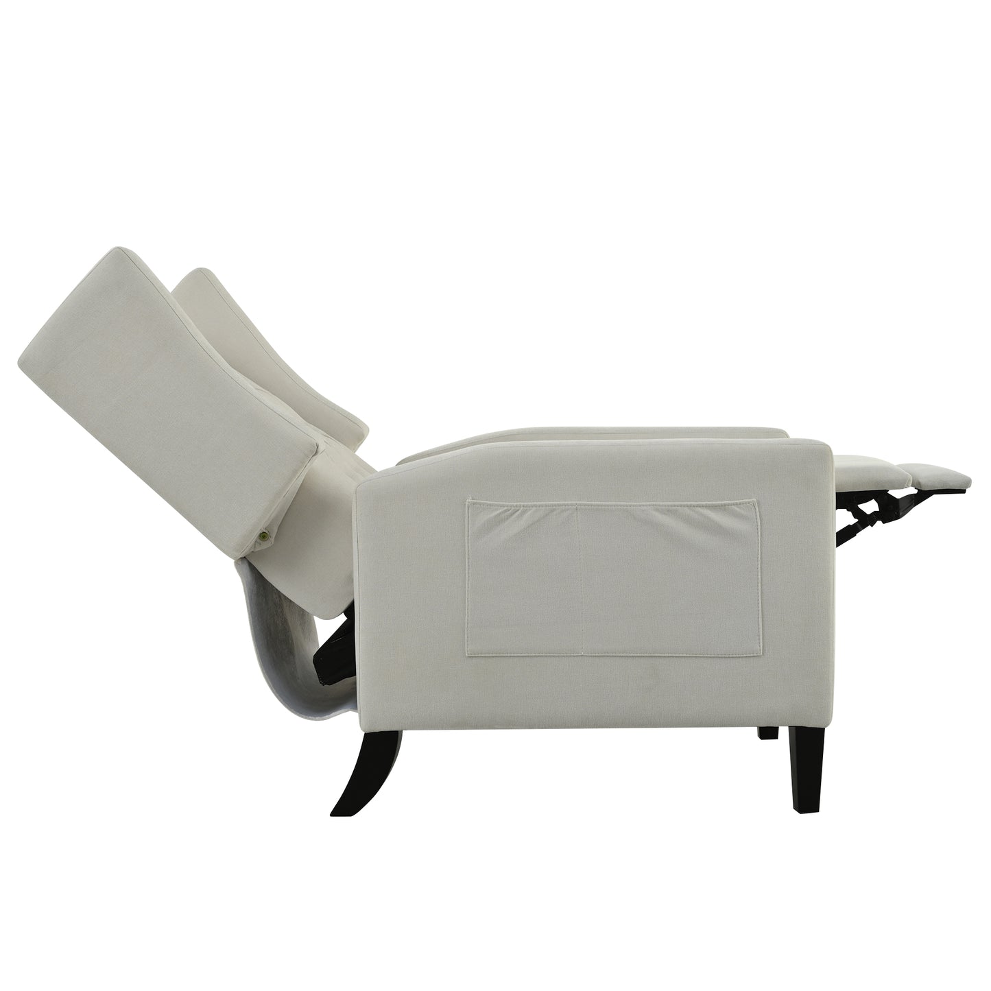 Manual Adjustable WingBack Recliner Chair. with Foldable Side Table, USB Charging ports,Modern Comfy PushBack Reclining Chairs for Living Room, Bedroom,Dorm, Office image 11