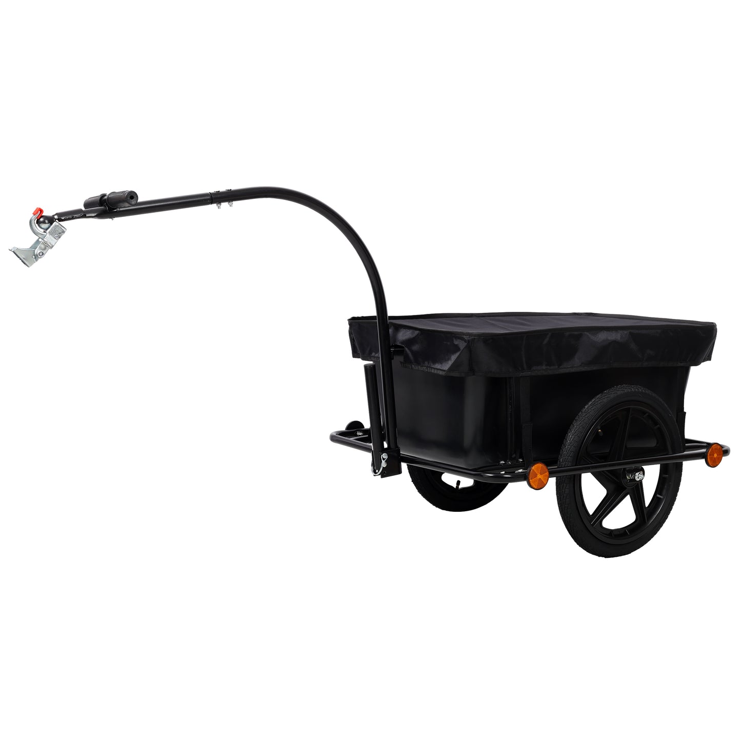 Bike Cargo Trailer with Support Bar, 900D PVC Waterproof Cover, Removable Box, Utility Bike Wagon Trailer for Shopping Camping and Outdoor Activities image 6