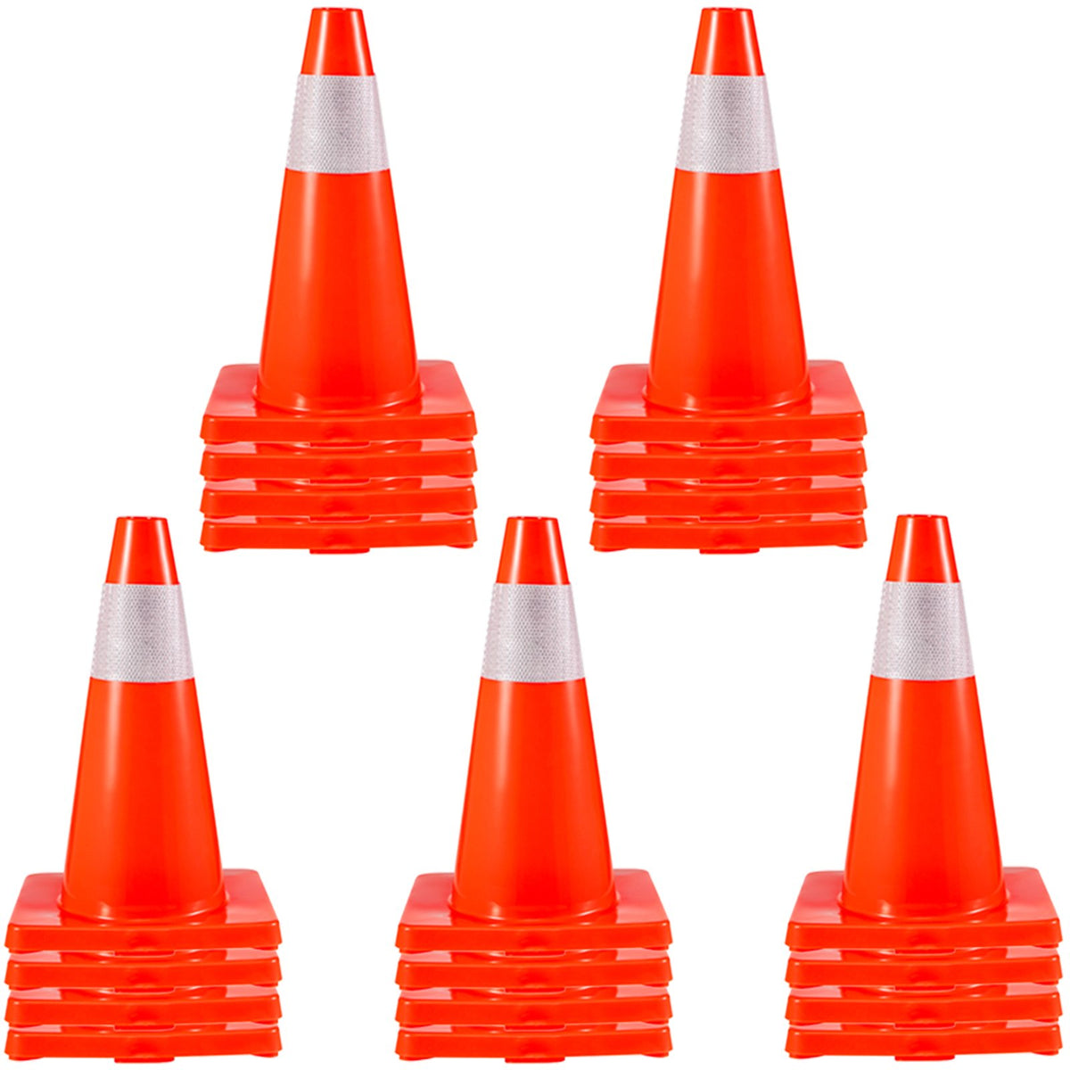 VEVOR 18 Inch PVC Traffic Cones 20 Pack