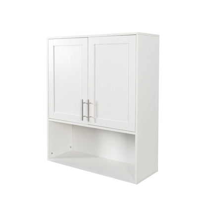 Bathroom Mirror Cabinet - Two Door Wall Cabinet Bathroom Vanity Mirror Cabinet with Facial Tissues Slot and Multifunctional Storage Area image 10