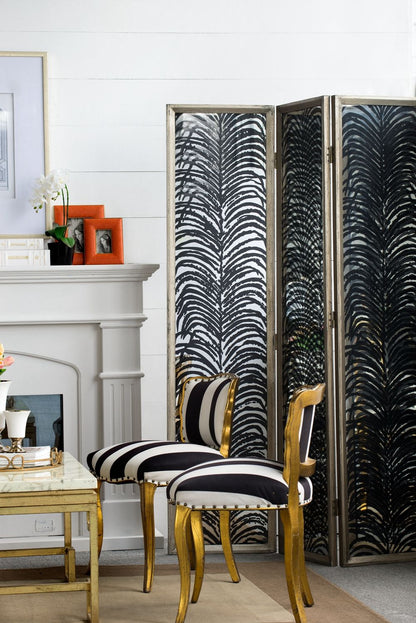 18x73" Room Divider, Herero 4-Panel Decorative Screen image 10