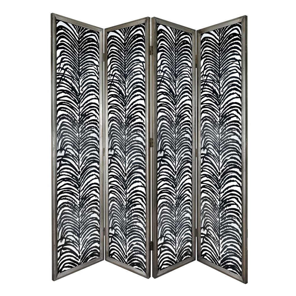18x73" Room Divider, Herero 4-Panel Decorative Screen image 1