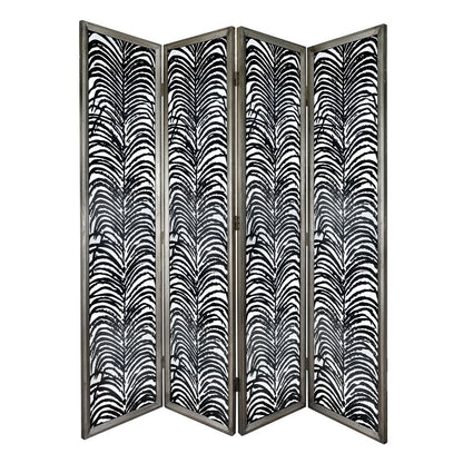 18x73" Room Divider, Herero 4-Panel Decorative Screen image 1