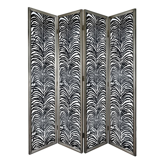 Herero 4-Panel Decorative Room Divider - Front View