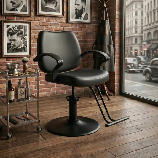 Hair Beauty Salon Equipment Black Hydraulic Barber Styling Chair(BLACK) image 1
