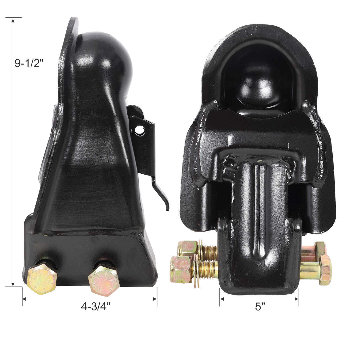 Adjustable Trailer Coupler, 360° Sleeve-Lock 2-5/16 Inch Towing Hitch, 8000 lbs Heavy Duty Steel Coupler, Black Finish for Boat, RV, Utility Trailer and Trucks image 10