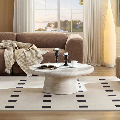 Modern Round Coffee Table, Perfect for Living Room Decor,Assembly Required image 1