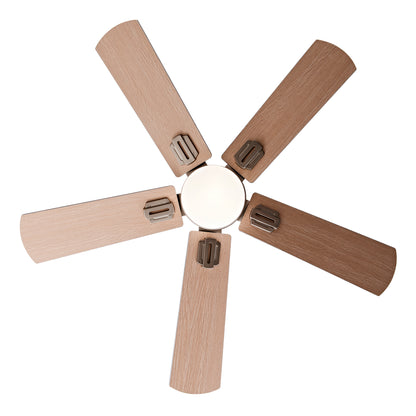 42-Inch Ceiling Fan with Light and Remote Control, Low Profile Modern Ceiling Fan with Light for Bedroom, 5 Blades, Dimmable LED Light, Reversible 6-Speed Motor, Memory Function, Quiet DC Motor image 8