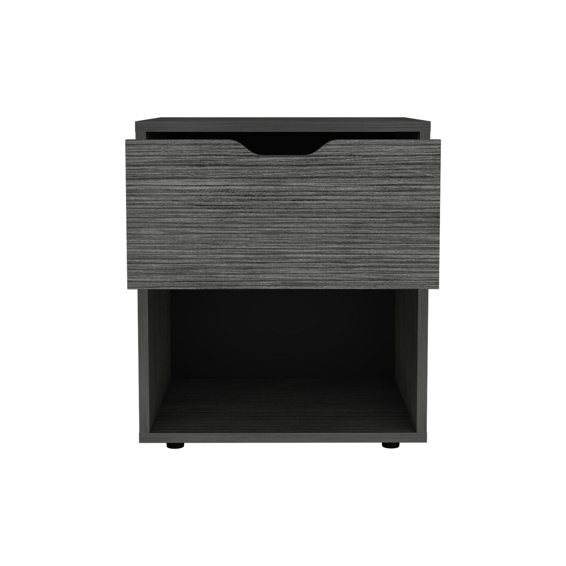 19.7" H Nightstand End Table with Open Shelf,Ligth Gray image 4