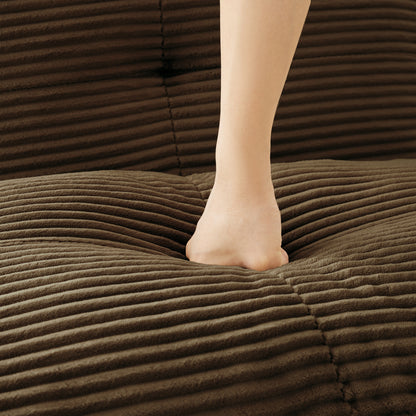 Ottoman Corduroy -Brown image 2