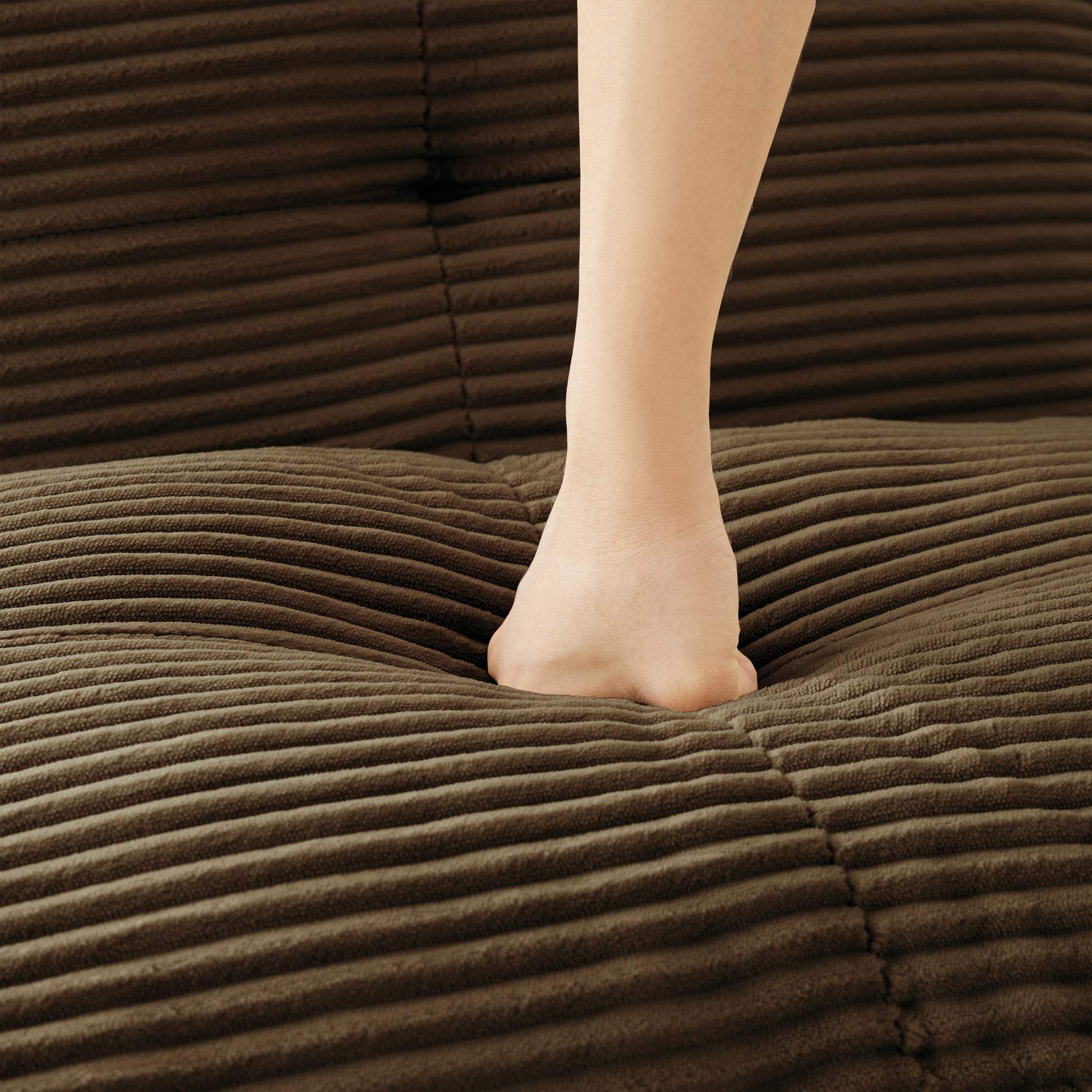 Ottoman Corduroy -Brown image 2