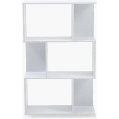 White three-layer simple household bookshelf