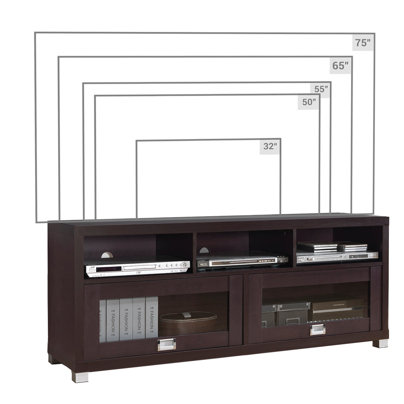 Durbin TV Stand for TVs up to 65in, Espresso image 5