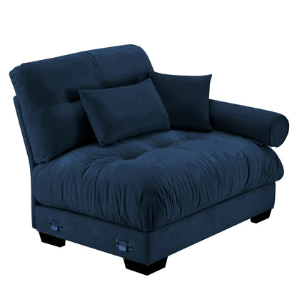 Milano Sofa RSF W/3 pillows - blue image 2