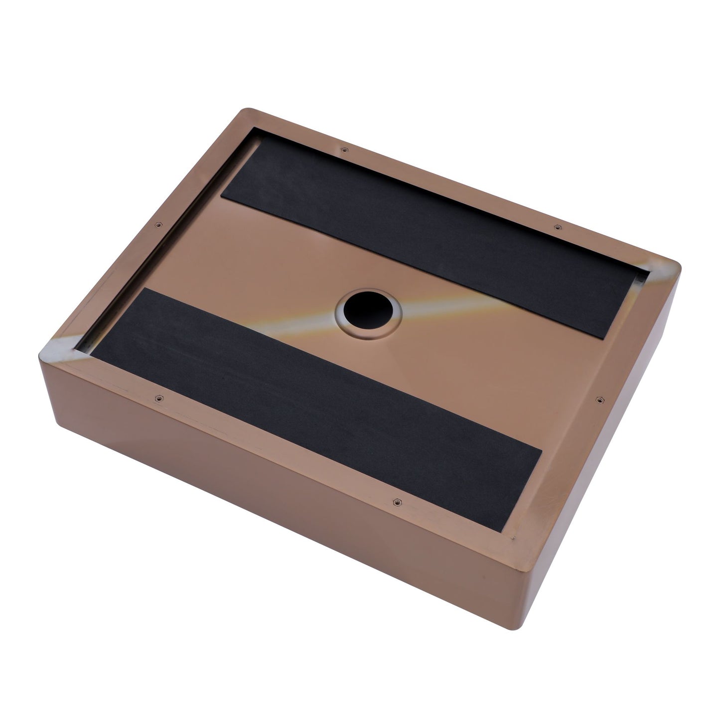 19"x15" Rose Gold Stainless Steel Bathroom Sink with Pop Up Drain image 8