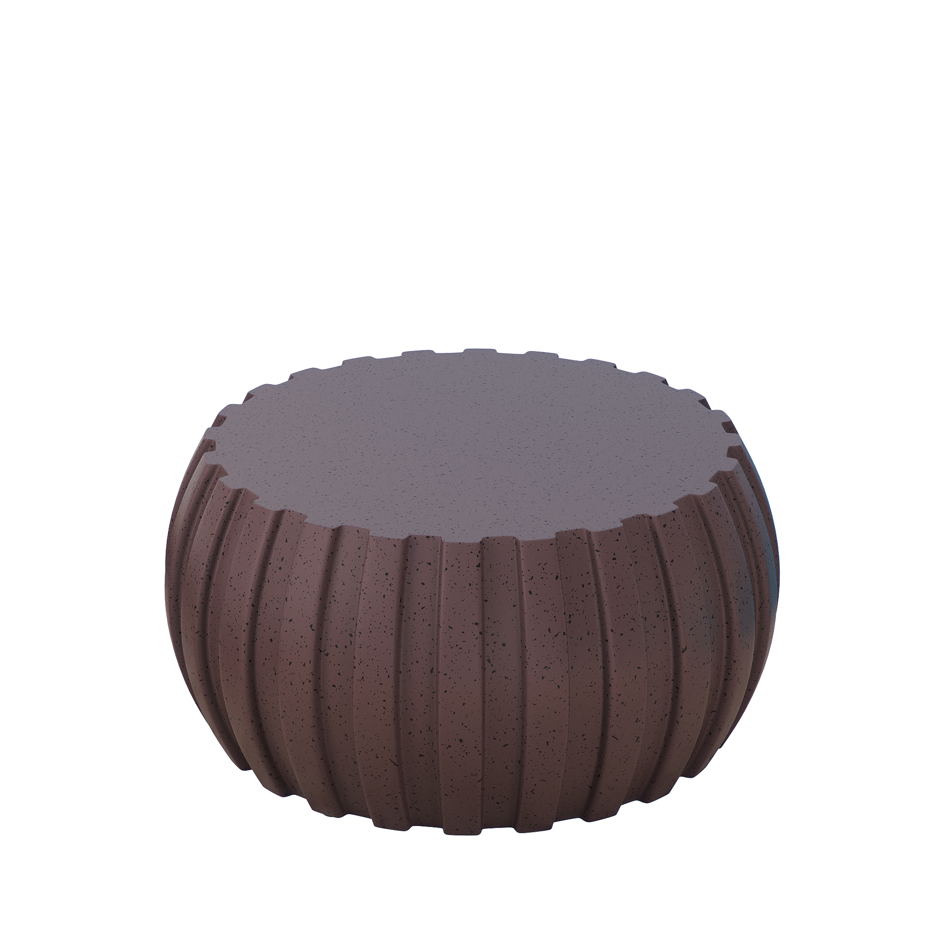 35.43" Modern Waterproof Coffee Table, Durable MgO Cement Design,Indoor & outdoor compatible(Brown) image 7