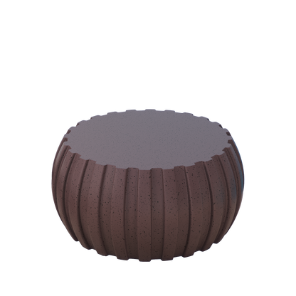 35.43" Modern Waterproof Coffee Table, Durable MgO Cement Design,Indoor & outdoor compatible(Brown) image 7