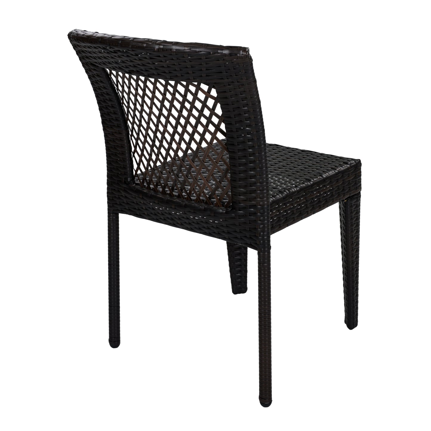 Outdoor Dining Chairs Set of 2, Stackable Chairs with UV-Resistant PE Rattan and Steel Frame, for Patio, Garden, Balcony, Supports 400lbs image 10