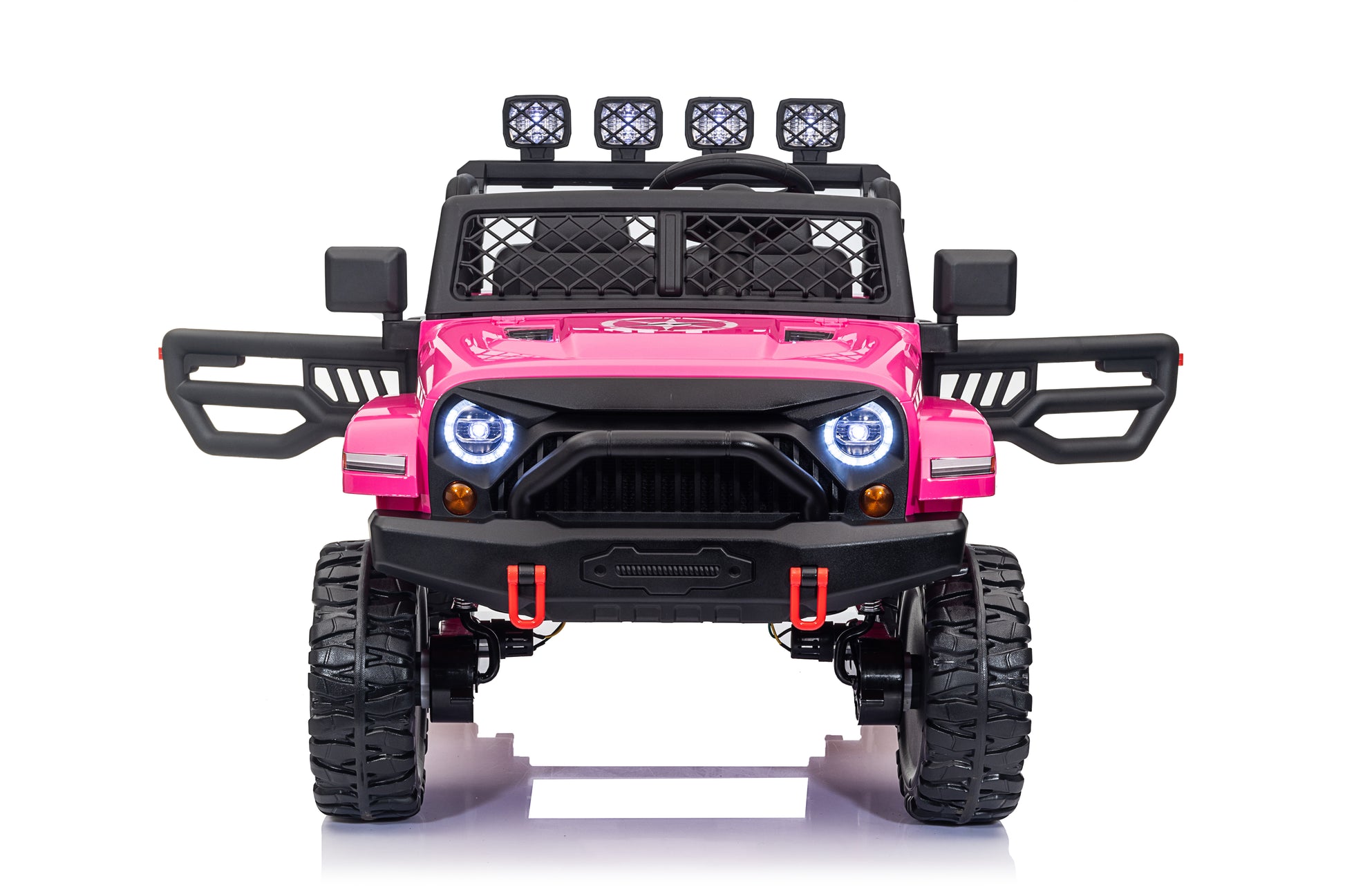 24V7Ah 2 Seater Ride on Jeep, Motor: 4WD × 550, 4-EVA Wheel Ride on Toys for Big Kids with Remote Control, LED Lights & Music, Suspension Spring - Ages 3+ image 2
