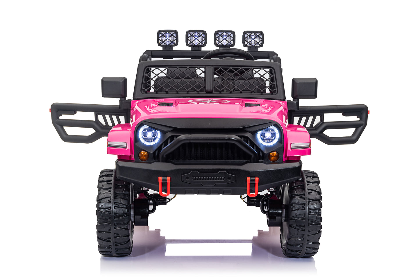 24V7Ah 2 Seater Ride on Jeep, Motor: 4WD × 550, 4-EVA Wheel Ride on Toys for Big Kids with Remote Control, LED Lights & Music, Suspension Spring - Ages 3+ image 2