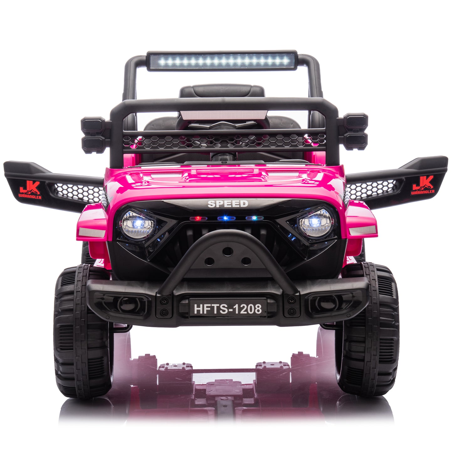12V Kids Ride On Electric Truck Car W/Parents Control,2WD,Four-wheel suspension,Early education function,Adjustable volume,USB,MP3,Bluetooth,Microphone jack,Power display,LED lights For kids aged 1-4. image 11