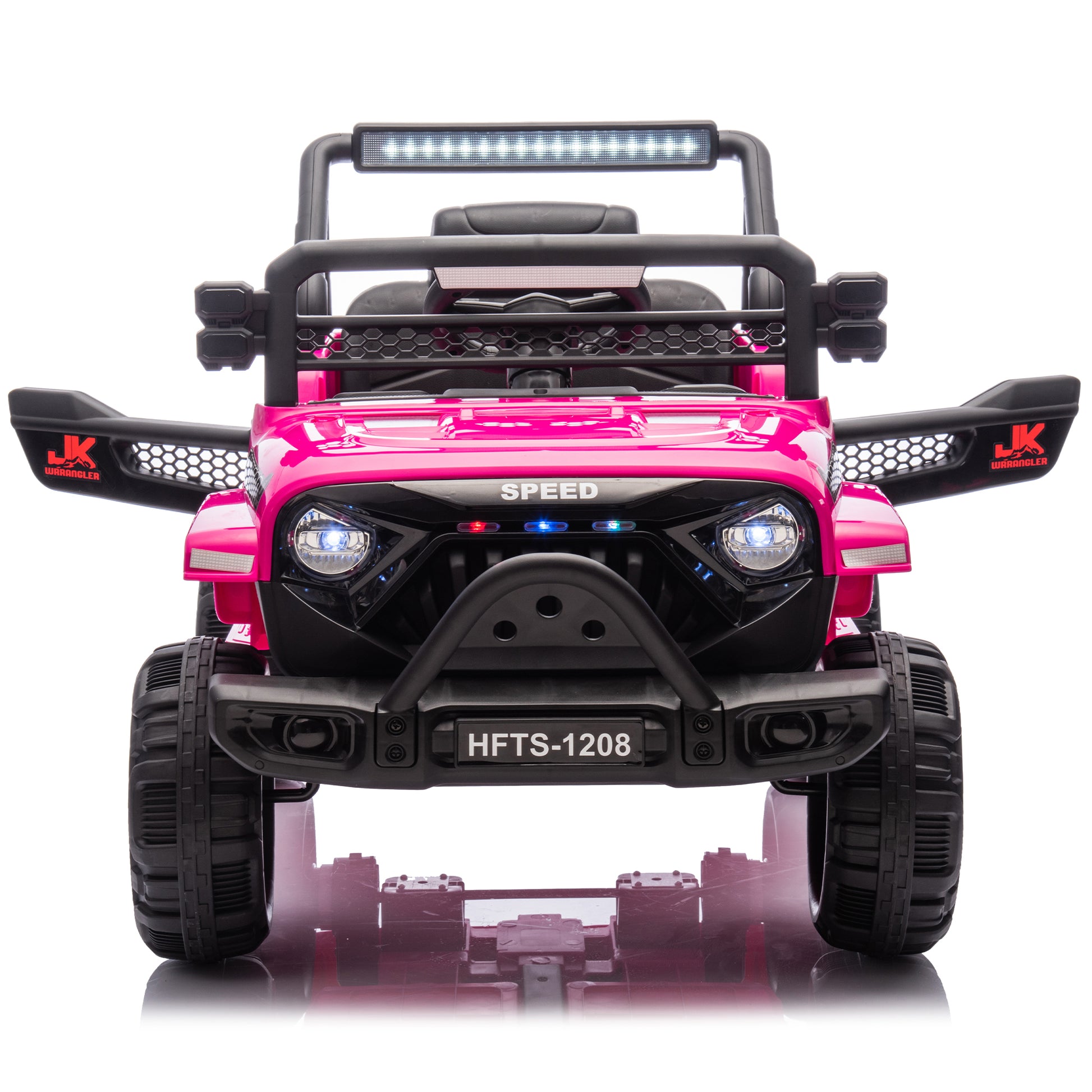 12V Kids Ride On Electric Truck Car W/Parents Control,2WD,Four-wheel suspension,Early education function,Adjustable volume,USB,MP3,Bluetooth,Microphone jack,Power display,LED lights For kids aged 1-4. image 11
