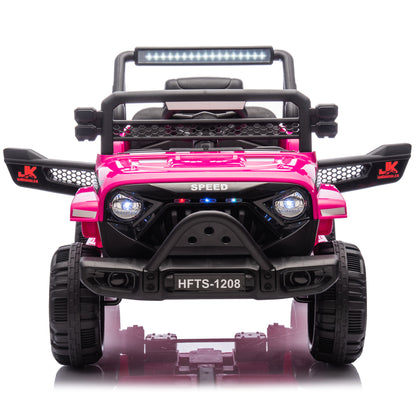 12V Kids Ride On Electric Truck Car W/Parents Control,2WD,Four-wheel suspension,Early education function,Adjustable volume,USB,MP3,Bluetooth,Microphone jack,Power display,LED lights For kids aged 1-4. image 11