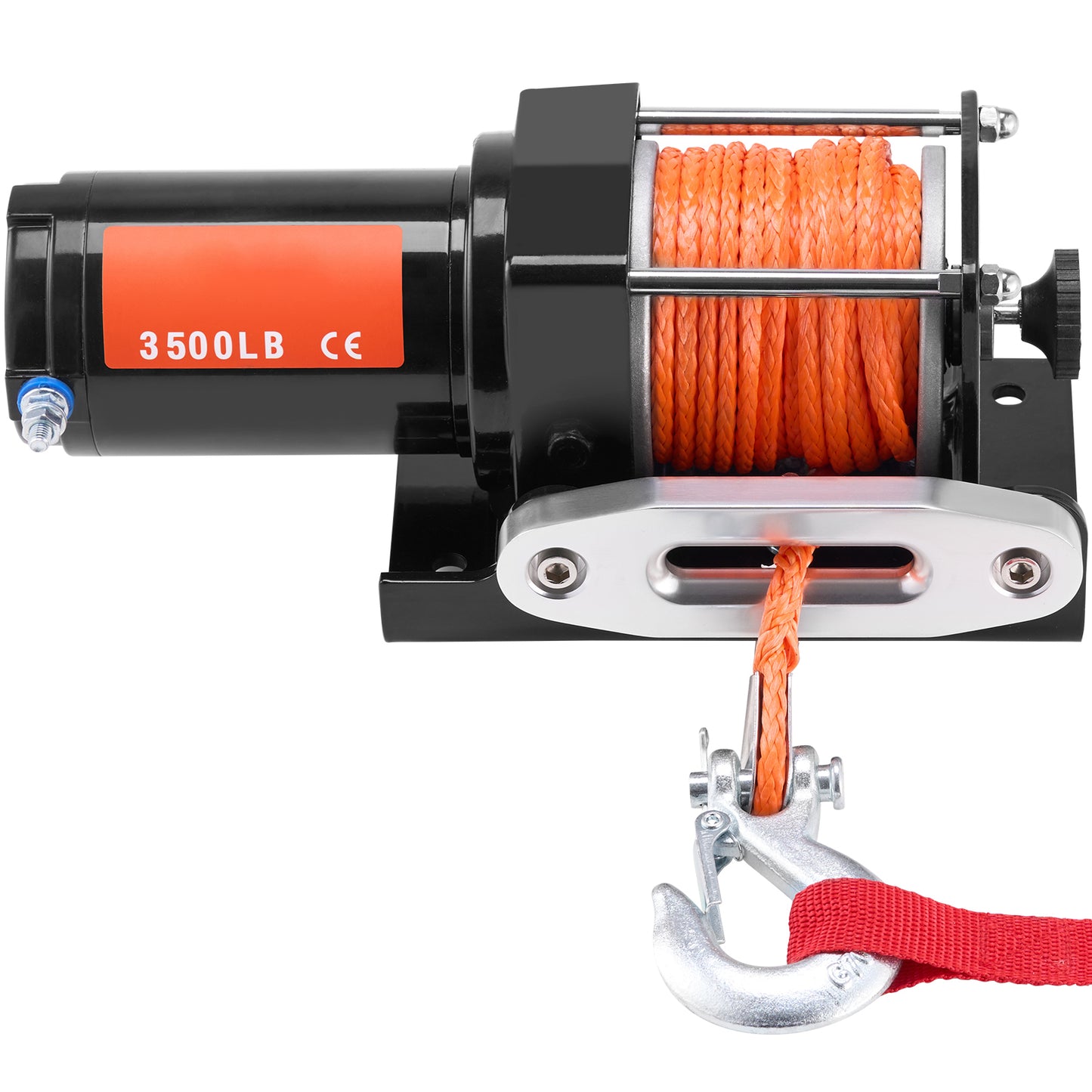 Electric Winch ATV UTV 3500 lb Synthetic Rope Waterproof Wired Control image 2
