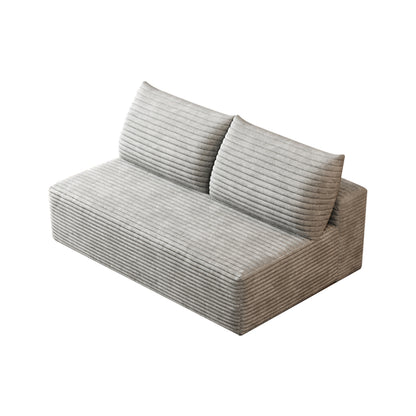 Cloud Sectional Couch,Modern Modular Sofa with Deep Seat, Upholstered Couches for Living Room Bedroom,No Assembly Required,Grey(Plush Corduroy Fabric) image 8