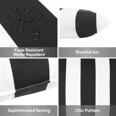 2 Pack Outdoor Throw Pillows - Waterproof & Comfortable Cushions