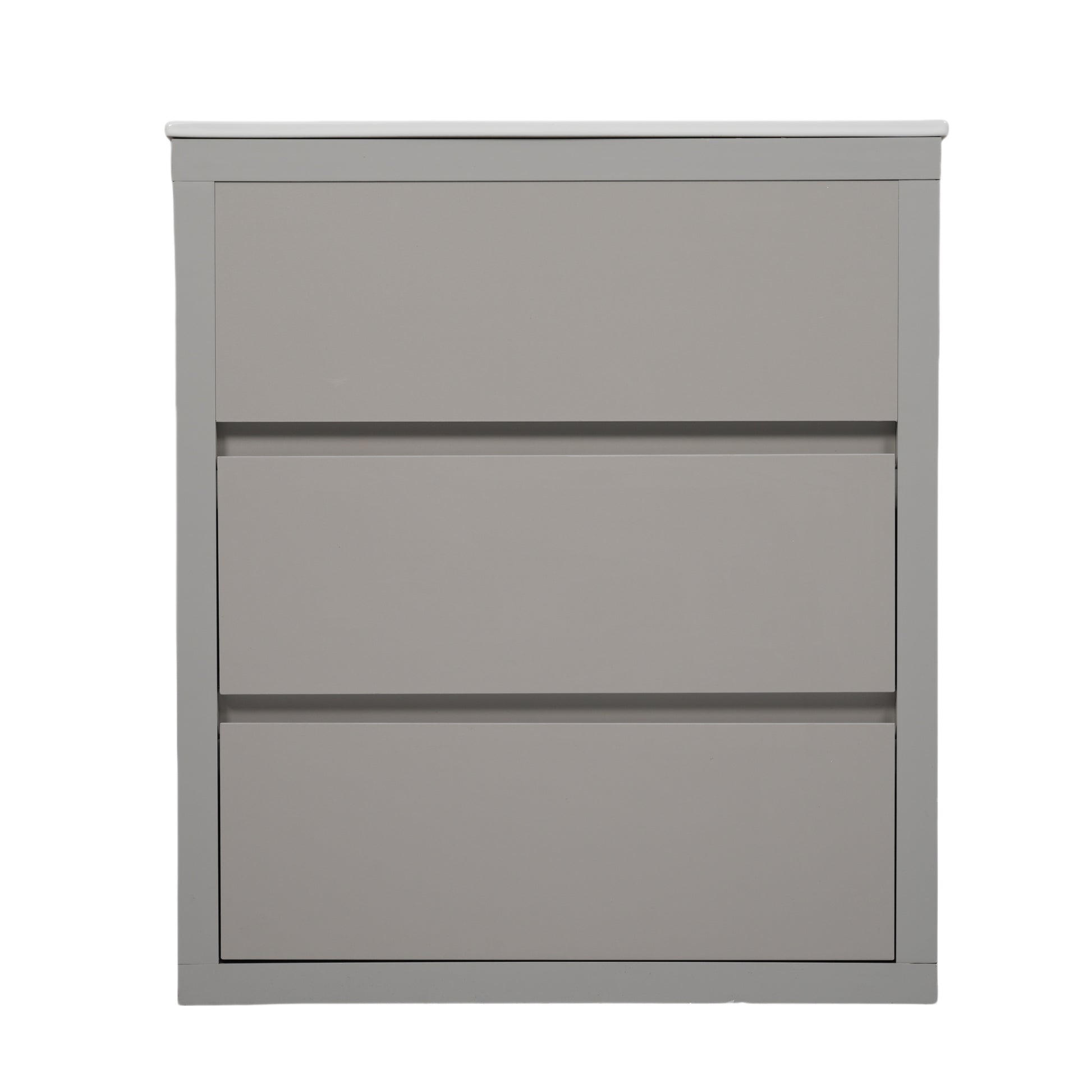 60" Double Sinks Bathroom Vanity Set, Bathroom Cabinet with Two Separate Ceramic Sinks, Full-Extension Drawers & Soft Close Undermount Drawer Slides, Gray image 10