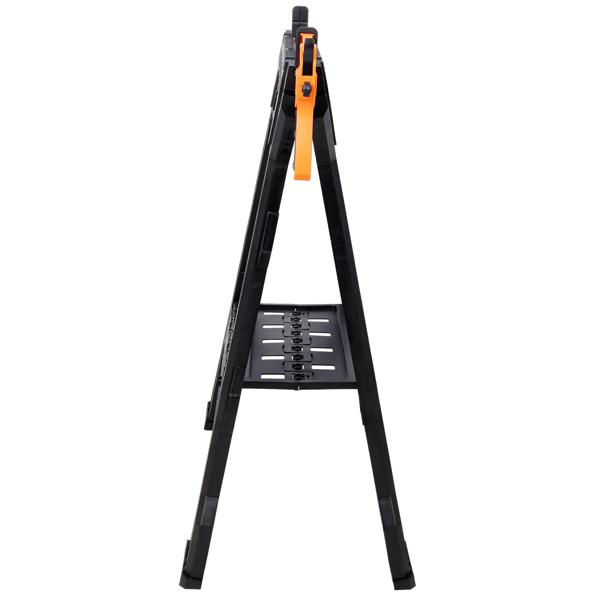 Folding Clamping Sawhorse Set of 2, Heavy Duty Clamping Sawhorse 2200 LBS Load Capacity,Plastic Sawhorse for Garage, Workshop, Fully Assembled image 4
