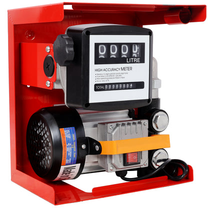 110V Self-Priming Diesel Fuel Transfer Pump Kit with Manual Nozzle, Electric Oil Pump with Flow Meter, 13FT Hose & Fuel Nozzle Assembly image 6