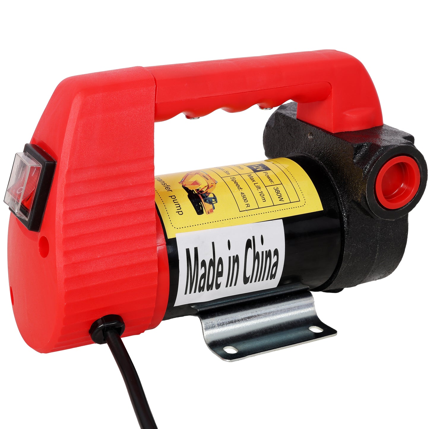 12V DC Portable Self-Priming Diesel Transfer Pump, Electric Fuel Extractor with Auto Shut-off Nozzle & Hose, Suitable for Diesel Kerosene Machinery Transformer Oil image 7
